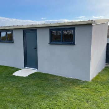 Abri de jardin en béton enduit 1 pente